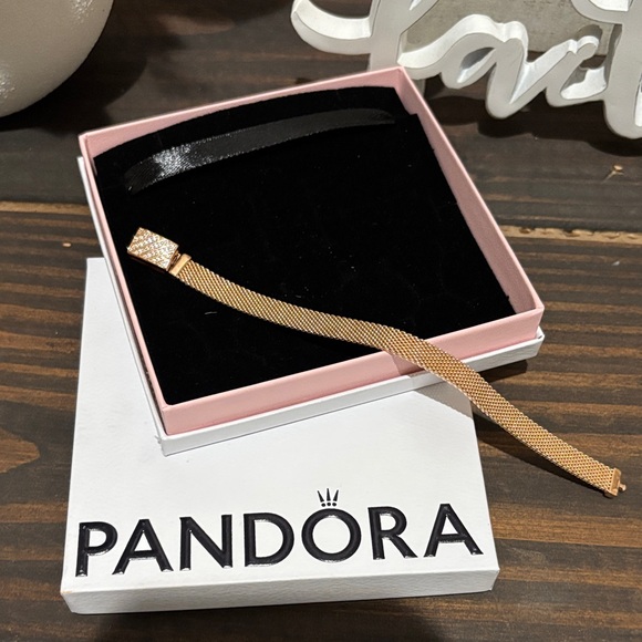 Pandora Rose Gold-Tone Mesh Bracelet